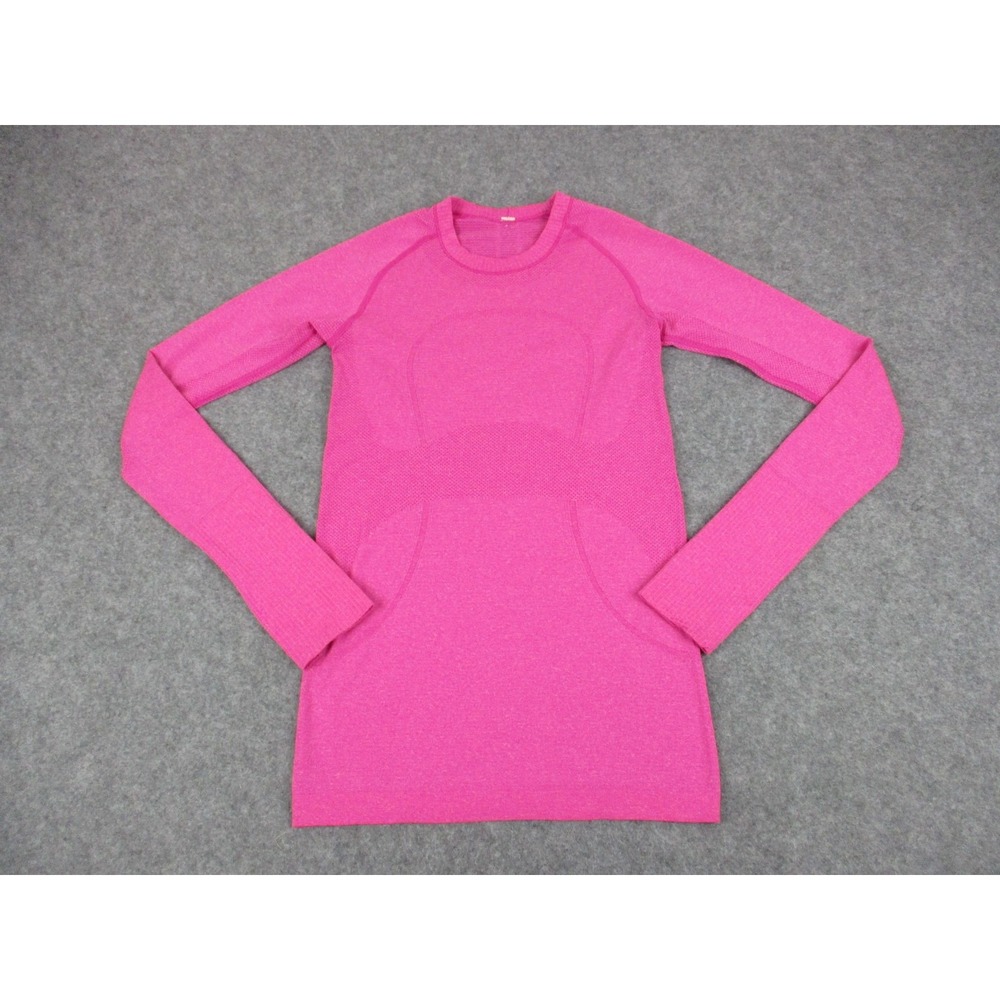 Lululemon Shirt Womens 4 Pink Swiftly Tech Long Sleeve Running Athletic Top